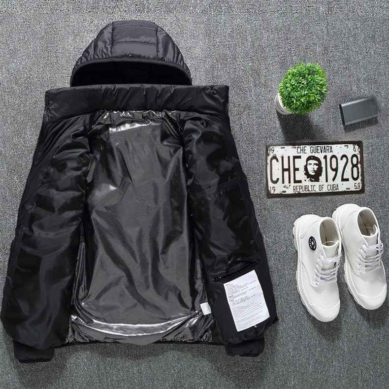 Heated Jacket, USB Powered Thermal Coat with Removable Hood