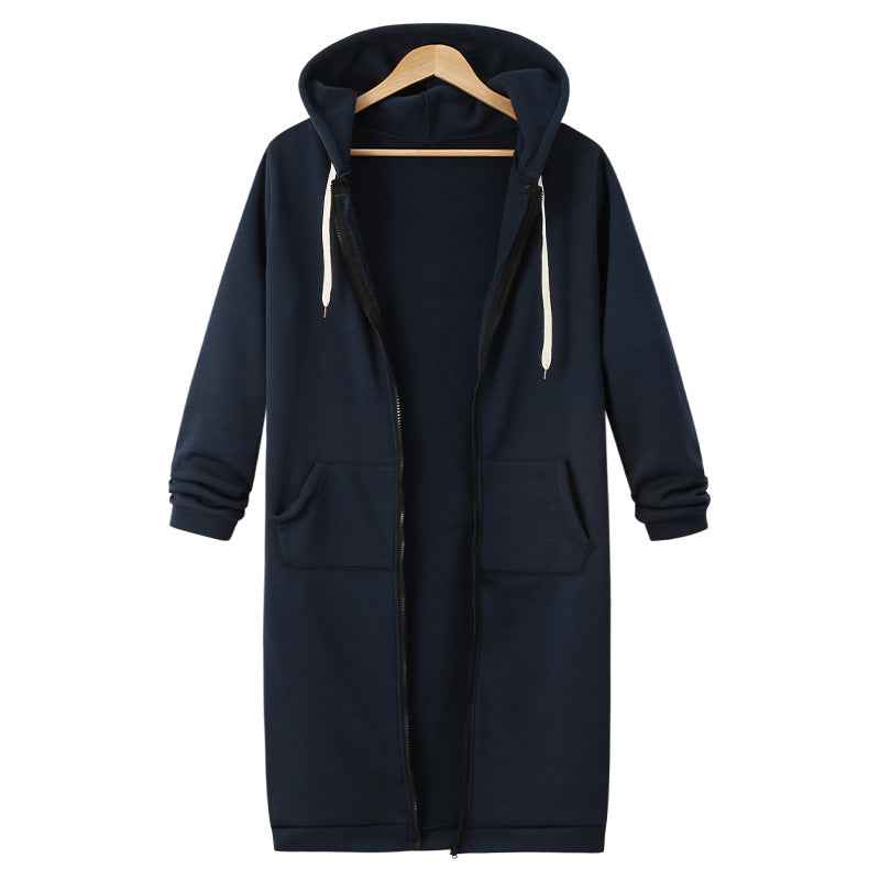 Hooded Fleece Long Jacket